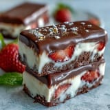 Viral Dubai Chocolate Strawberry Bark with glossy dark and white chocolate, fresh strawberry slices, and crunchy pistachios.