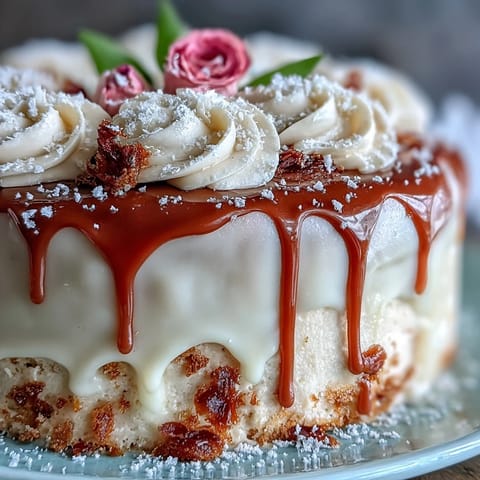 Elegant pink Bridal Shower Rosé Velvet Cake with decadent shimmering gold drip.