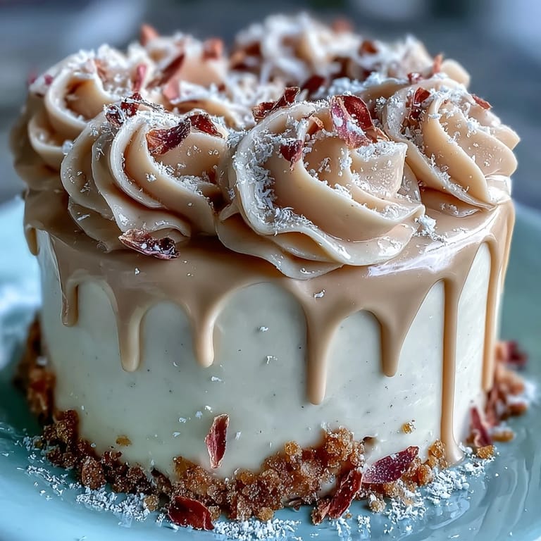 Soaked in rosy goodness, this Bridal Shower Rosé Velvet Cake boasts a beautiful gold cascade.