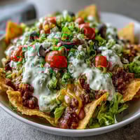 Easy Taco Dip Cups layered with creamy refried beans, sour cream blend, and fresh veggies in clear cups.